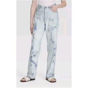 Universal Thread Mid-Rise 90s Baggy Cloud Print Button Fly Jeans 6R‎ NWT